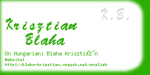 krisztian blaha business card